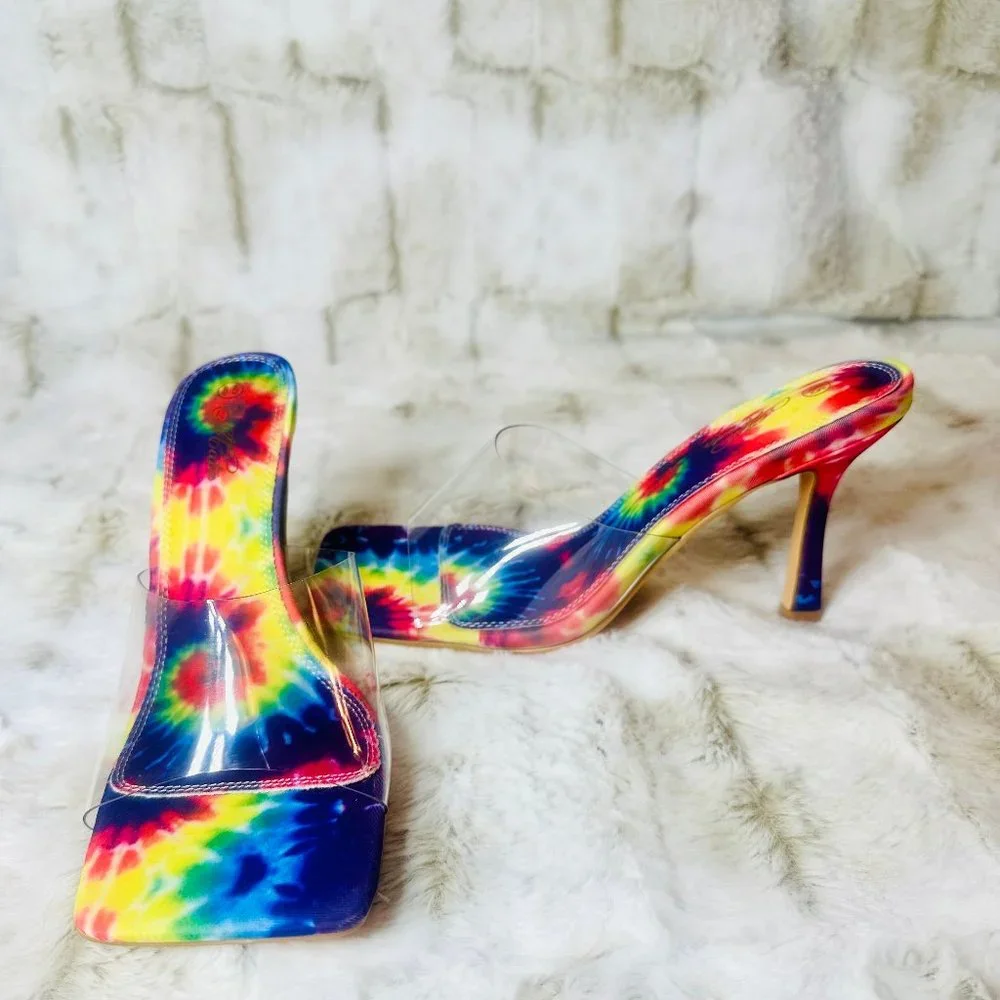 Mata Square Toe Rainbow Tie Dye 3.5